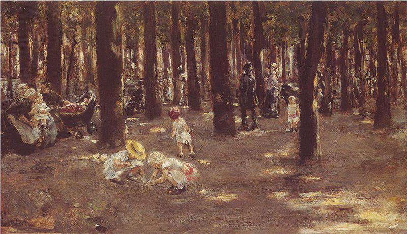 Max Liebermann Kinderspielplatz im Tiergarten zu Berlin Spain oil painting art